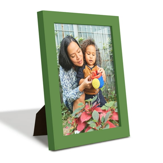 Modern Real Wood 6x8 inch Picture Frame in Green