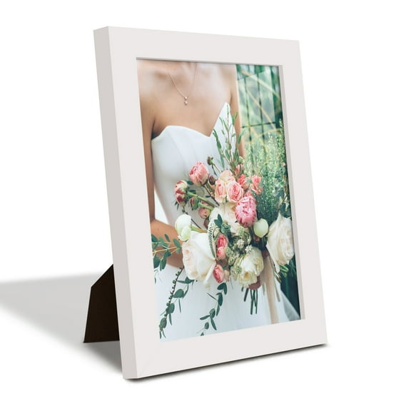Modern Real Wood 6x8 inch Picture Frame in White