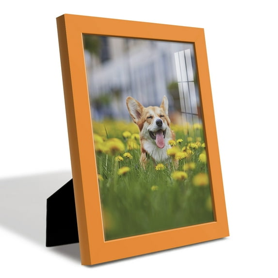 Modern Real Wood 8x10 inch Picture Frame in Orange