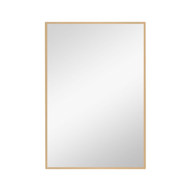 Modern Rectangle Gold WallMounted Bathroom Vanity Mirror