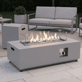 thumbnail image 1 of RADIATA 42" Outdoor Propane Fire Pit Table, No Assembly 50,000 BTU Rectangle Gas Fire Pit, Natural Gas Compatible with Conversion Fitting, Hidden Propane Tank Table, CSA Certified, Light Gray, 1 of 10