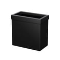 thumbnail image 1 of Gatco Elevate Stainless Steel 3.18 Gallon Rectangle Wastebasket Open Removable Lid, Matte Black, 1 of 5