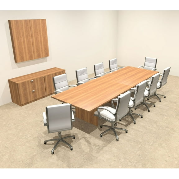 Modern Rectangular 12' Conference table, #OT-SUL-C31