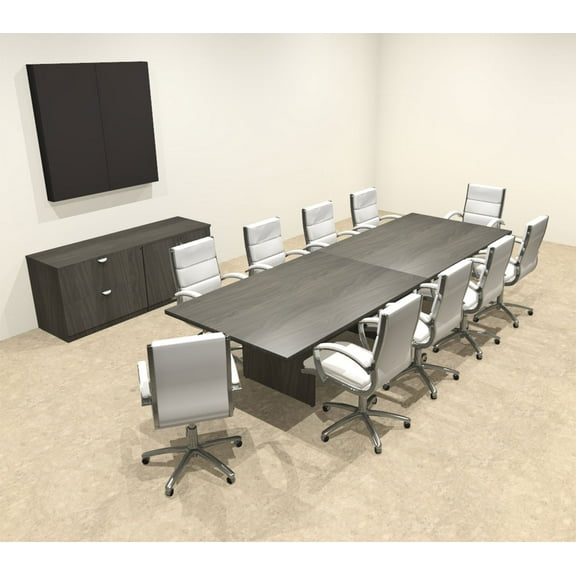 Modern Rectangular 12' Conference table, #OT-SUL-C35