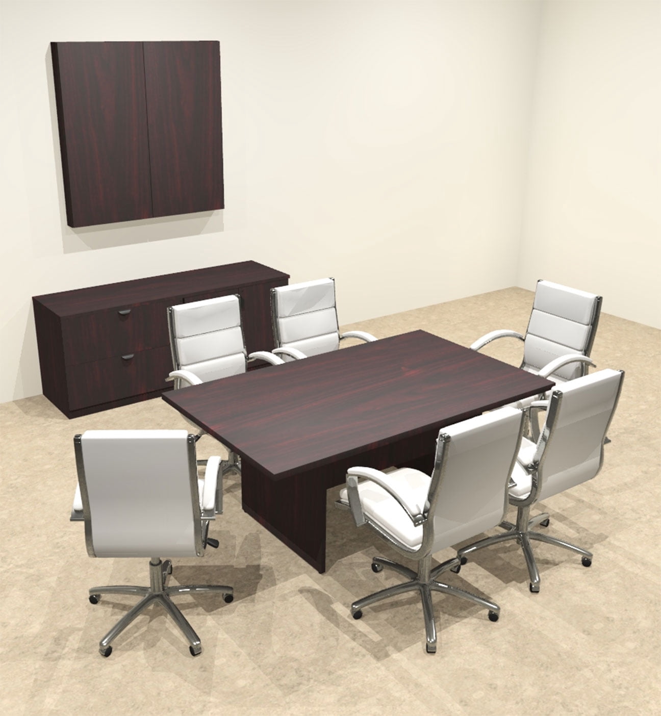 Modern Rectangular 6' Conference table, #OT-SUL-C18 - Walmart.com