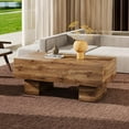 thumbnail image 1 of Modern Rectangular Coffee Table with Wood Color & 300lb Load-Bearing|43.3"x21.6"x17.2", 1 of 10
