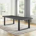 thumbnail image 1 of Modern Rectangular Dining Table - 77" To 95", Black Ash Veneer, Sled Base, Natural Wood 95" Extendable Ash, Grain, Hand-stained,, 1 of 2
