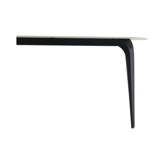 Modern Rectangular Dining Table, Premium Sintered Stone Tabletop with Sturdy Metal Base, Heat-Resistant & Scratch-Resistant Kitchen and Dining Room Table(Black Only Base, 1 Table)