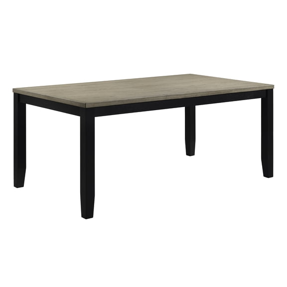 Modern Rectangular Dining Table With Wood Base, Two-tone, Contemporary Elegance Base Table, Two-tone Brown Black,