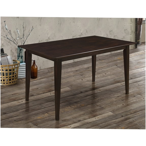 Modern Rectangular Dining Table in Cappuccino, Wooden Kitchen Table with Sleek Design