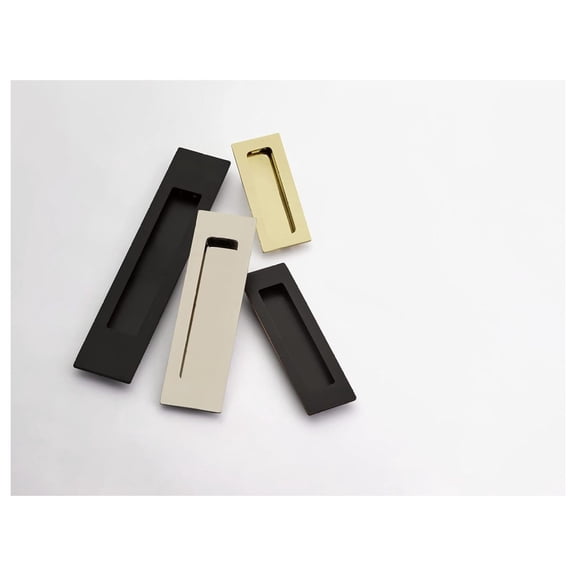 , Modern Rectangular, Flush Pull, 2" x 10", Oil Rubbed Bronze