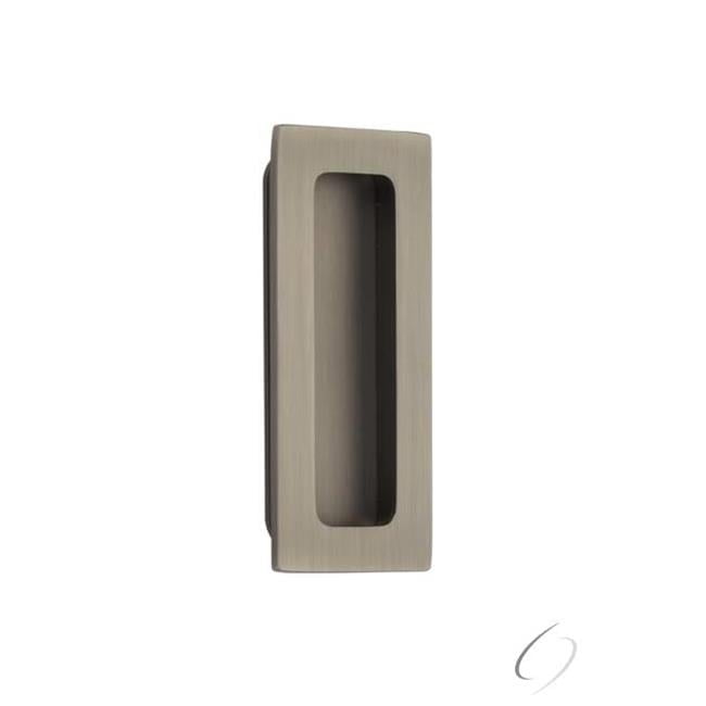 Modern Rectangular Flush Pull, Antique Nickel