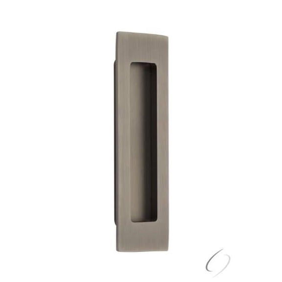 Modern Rectangular Flush Pull, Antique Nickel