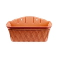 thumbnail image 1 of Modern Rectangular Plastic Wall Mount Planter Box with Faux Texture Weather Resistant Window Box Planter for Indoor Outdoor Balcony Patio Garden Decor Hanging Basket Living Room Pot, 1 of 6