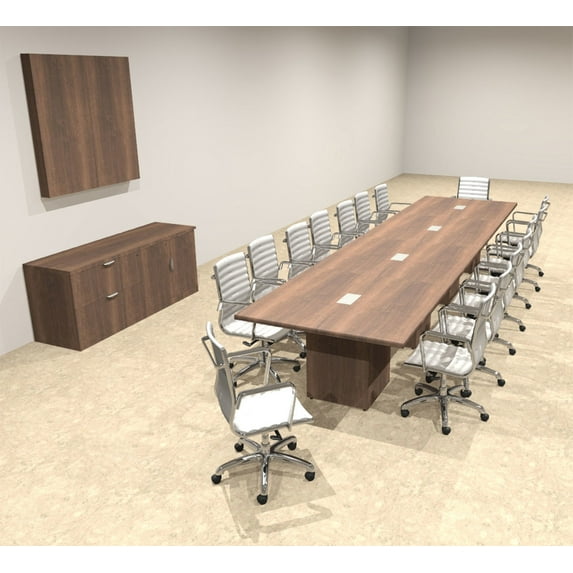 Modern Rectangular Top Cube Leg 16' Feet Conference Table, #OF-CON-CS20