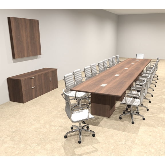 Modern Rectangular Top Cube Leg 20' Feet Conference Table, #OF-CON-CS28