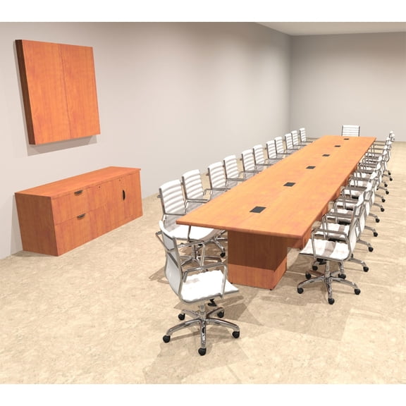 Modern Rectangular Top Cube Leg 24' Feet Conference Table, #OF-CON-CS35