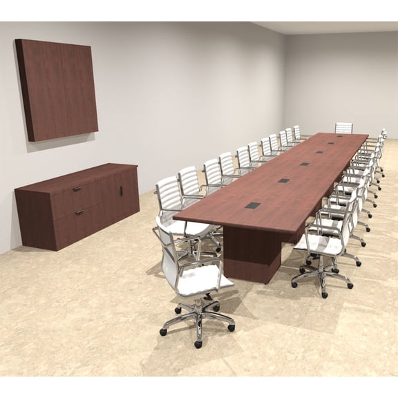 Modern Rectangular Top Cube Leg 24' Feet Conference Table, #OF-CON-CS37