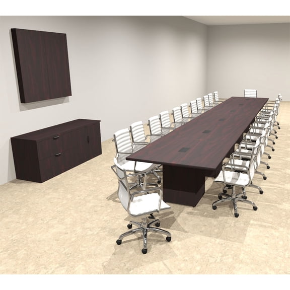 Modern Rectangular Top Cube Leg 24' Feet Conference Table, #OF-CON-CS38