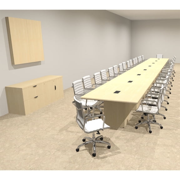 Modern Rectangular Top Cube Leg 32' Feet Conference Table, #OF-CON-CS50