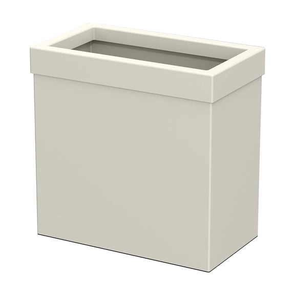 Modern Rectangular Wastebasket 3 Gallon, Matte Pearl Stainless Steel Trash Can with Removable Lid, Leakproof Garbage Bin for Bathroom, Bedroom, Kitchen, or Office