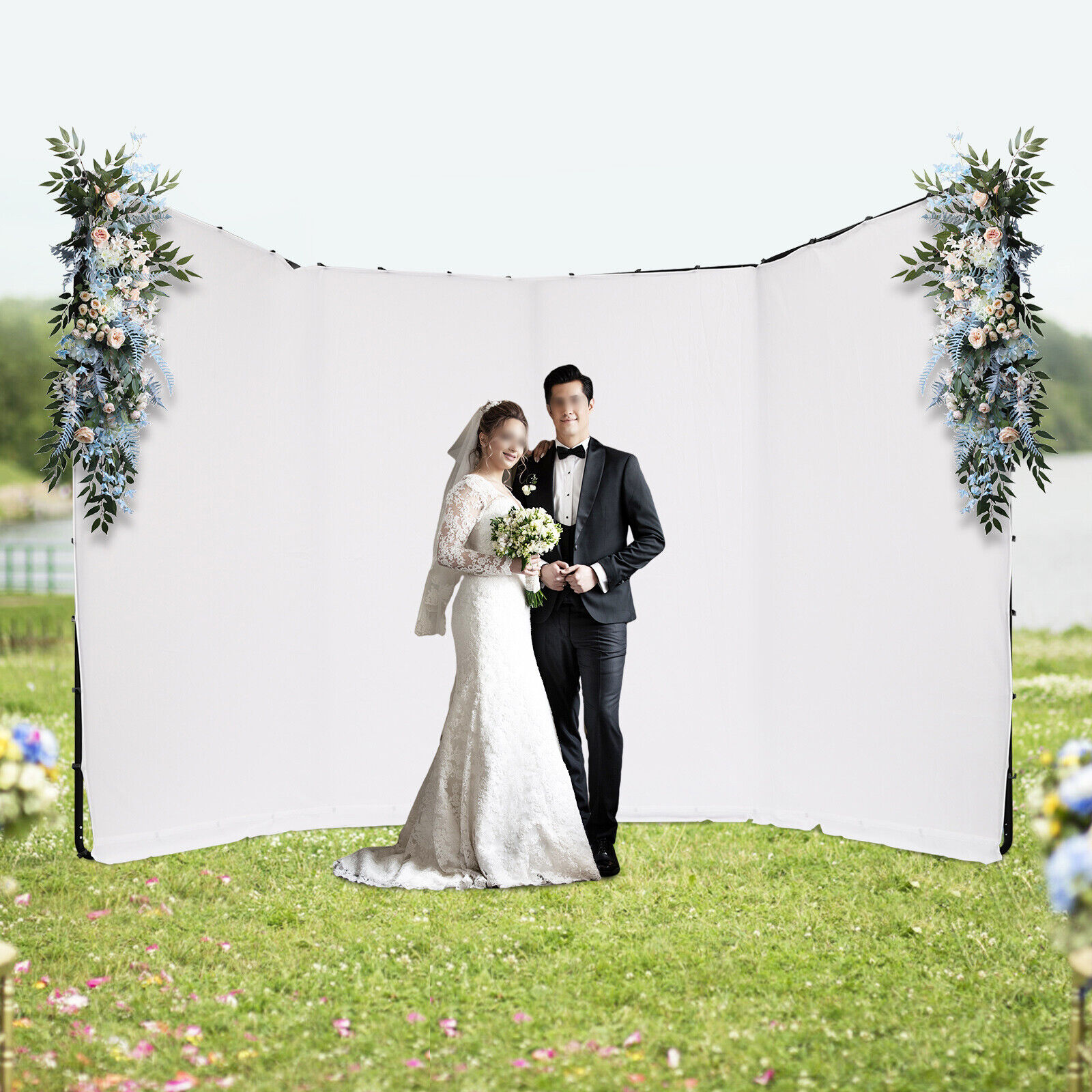 Modern Rectangular White Photography Background Decor Backdrop Stand ...