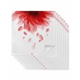 thumbnail image 1 of Modern Red Cloth Napkins Set of 8 Reusable Dinner Napkins, Gradient Floral Abstract Bohemian White Cocktail Napkin Washable Table Napkins for Wedding/Holiday Party/Baby Shower 20"x20", 1 of 7