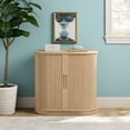 thumbnail image 1 of Modern Reeded Entryway Accent Cabinet, Coastal Oak, 1 of 18