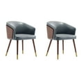 thumbnail image 1 of Modern Reeva Dining Chair Upholstered in Leatherette with Beech Wood Back and Solid Wood Legs in Walnut and Graphite, 1 of 11
