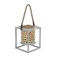 thumbnail image 1 of Amazing Metal Mosaic Lantern 8"w 10"h, 1 of 3