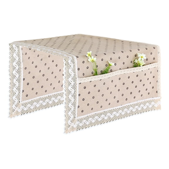 Modern Refrigerator Top Cover Breathable Cotton Linen Kitchen Decor Protector