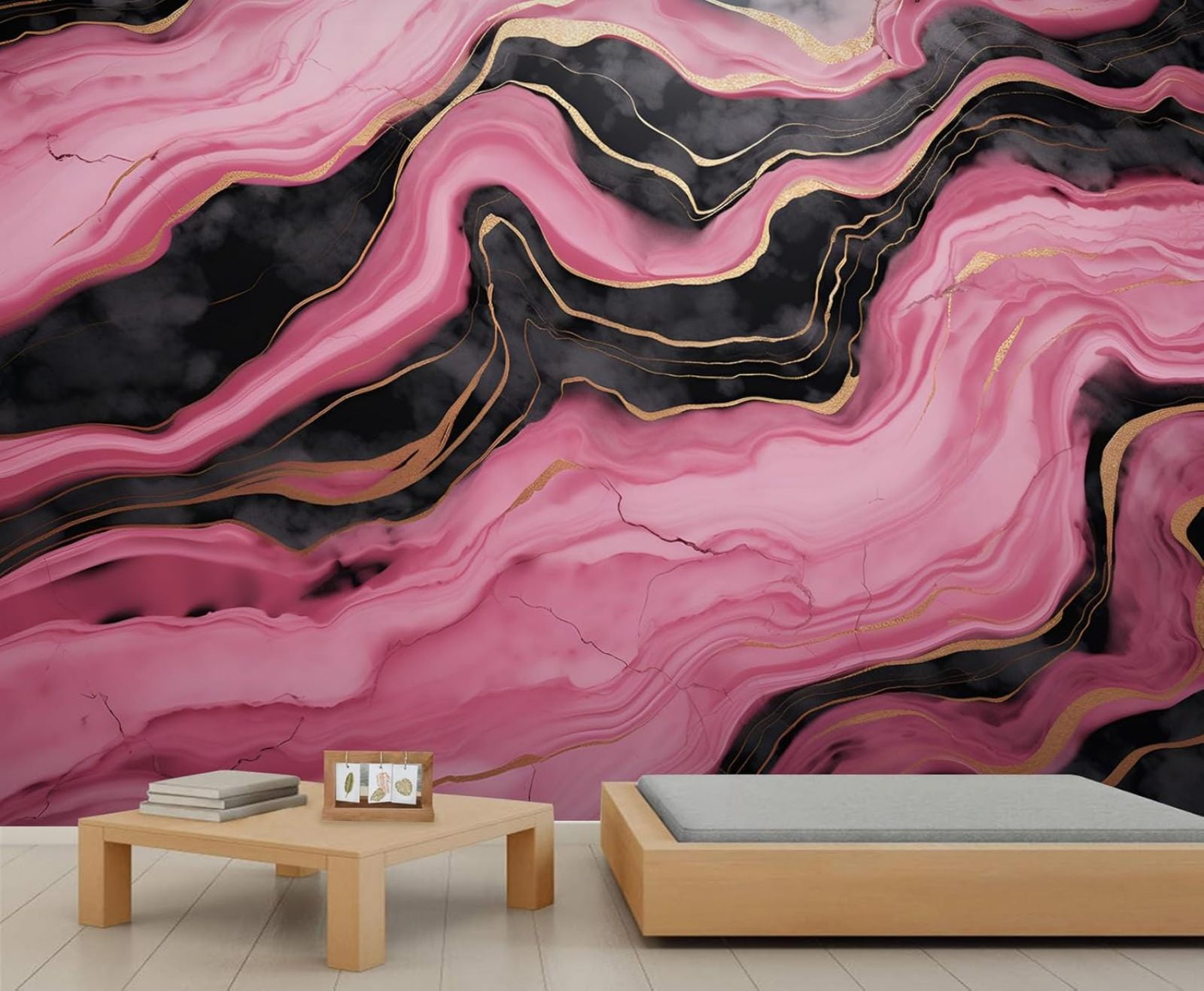 Modern Rendered Marble Texture 3D Wall Murals Wallpaper, Abstract ...