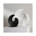 thumbnail image 1 of Modern Resin Sculptures Decorative Objects Home Decor for Living Room,Office Bookshelf,Desktop(Black+White), 1 of 5