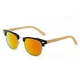 thumbnail image 1 of Modern Retro Fashion Real Bamboo Temple Fashion Sunglasses Flash Mirror Lens Vintage Design for Men & for Women, 1 of 2