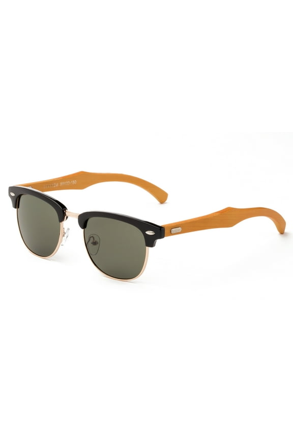 Modern Retro Fashion Real Bamboo Temple Mixed Frame Sunglasses Vintage Design for Men & for Women