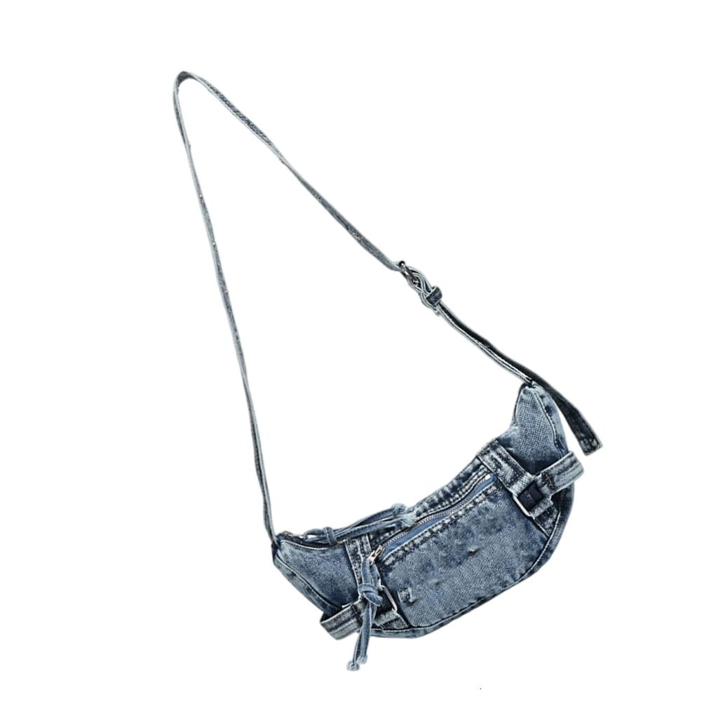 Modern Retro Motivated Jean fabric Crossbody Purse Against Tear ...
