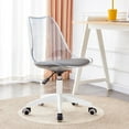 thumbnail image 1 of Modern Rolling Desk Chair, Adjustable Swivel Plastic Chair With 360-Degree Swivel Casters, Modern Vanity Computer Chair, Engineering Plastic Armless Chair For Bedrooms, Office, Study, Student, 1 of 9