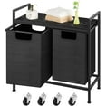 thumbnail image 1 of Modern Rolling Laundry Basket Organizer Laundry Hamper Cart with Storage Shelf, 1 of 7