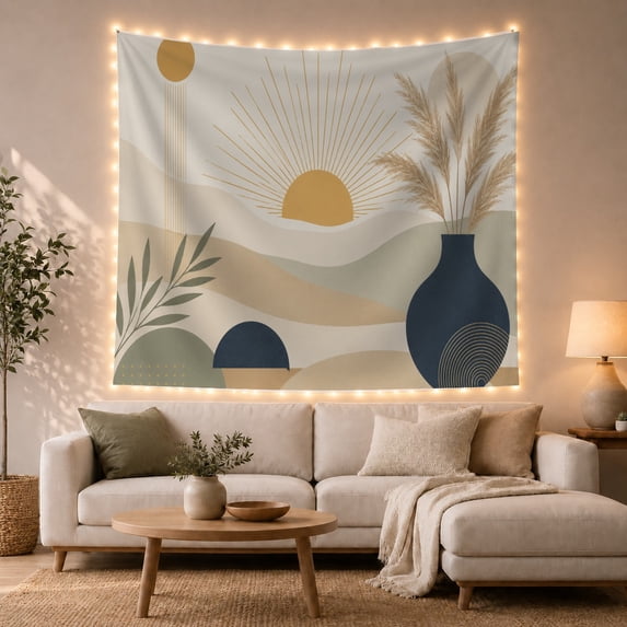 Modern Rolling Undulating with Hills Earthy Including Muted, Mystical Fantasy for Space Lovers, Galaxy Room Decor, Mother'S Day Gift, Tapestry Wall Hanging for Bedroom and Dorm