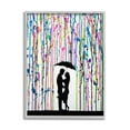 thumbnail image 1 of Modern Romantic Rainfall Silhouette Abstract Graphic Art Gray Framed Art Print Wall Art, 1 of 7