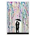 thumbnail image 1 of Modern Romantic Rainfall Silhouette Abstract Graphic Art Unframed Art Print Wall Art, 1 of 6