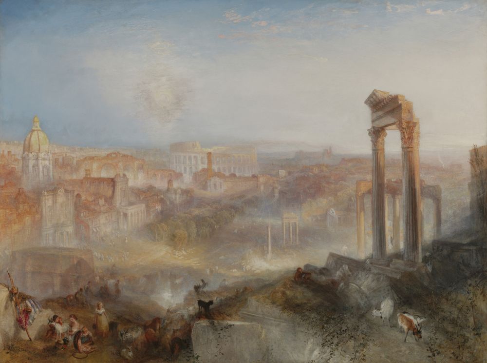 Modern Rome - Campo Vaccino Canvas Art - (24 x 18)