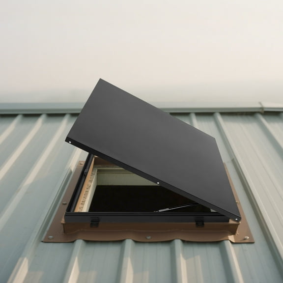 Modern Roof Access Door, 29.5x29.5in Sleek Black Finish, 110lbs Load Capacity & Internal Lock, Great for Industrial Factories/Commercial Kitchens