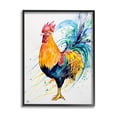 thumbnail image 1 of Modern Rooster Rainbow Splatter Animals & Insects Graphic Art Black Framed Art Print Wall Art, 1 of 7