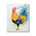 thumbnail image 1 of Modern Rooster Rainbow Splatter Animals & Insects Graphic Art Gallery Wrapped Canvas Print Wall Art, 1 of 7