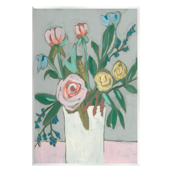 Modern Rose Blossoms Bouquet Botanical & Floral Painting Unframed Art Print Wall Art