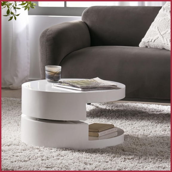 Modern Rotating Coffee Table with Hidden Storage – Multifunctional Space-Saving for Living Room