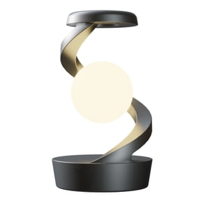 Modern Rotating Sphere Table Lamp,RGB Color Changing Gesture Control Night Light with Wireless Phone Charger, Creative Spiral Desk Lamp for Bedroom Bedside Living Room Home Decor