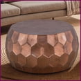 thumbnail image 1 of Modern Round Aluminum Coffee Table with Copper Base, 32” Diameter, No Assembly & Easy to Clean, 1 of 7