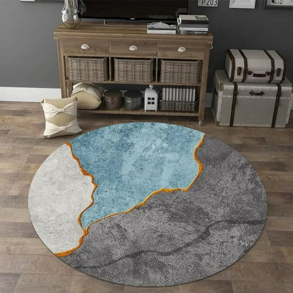 Modern Round Carpet Living Room ration Rugs Chair Mat Bedroom r Lounge Rug Fitness Mats Large Area Carpets Washable